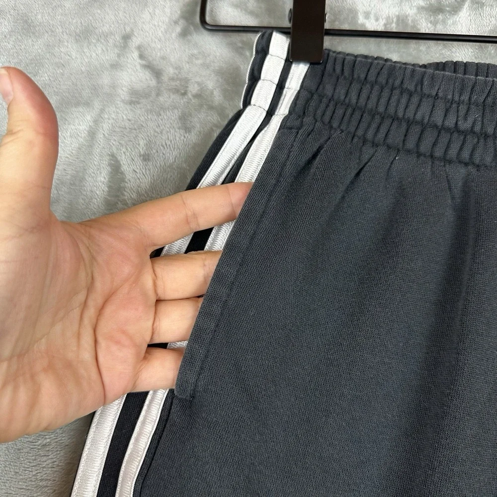 Adidas Track Jogger Pants Boys ? Black w/ White 3 Stripe